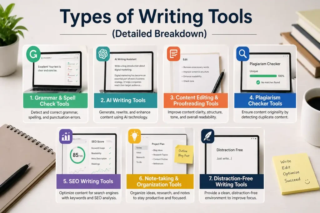 Types of Writing Tools (Detailed Breakdown)