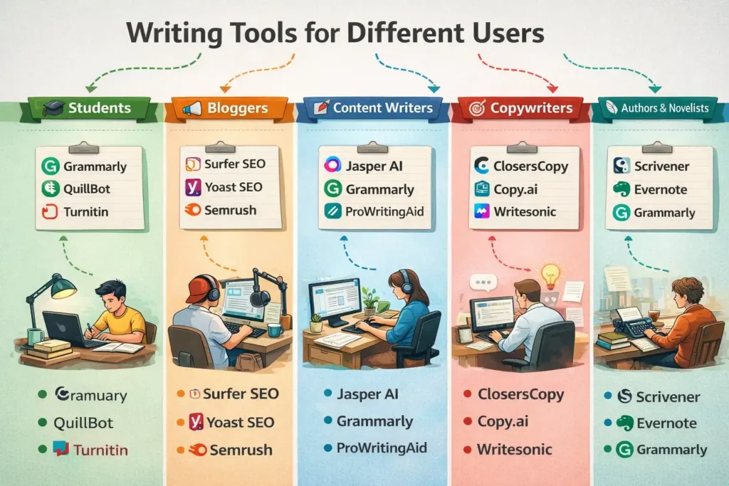 Writing Tools for Different Users