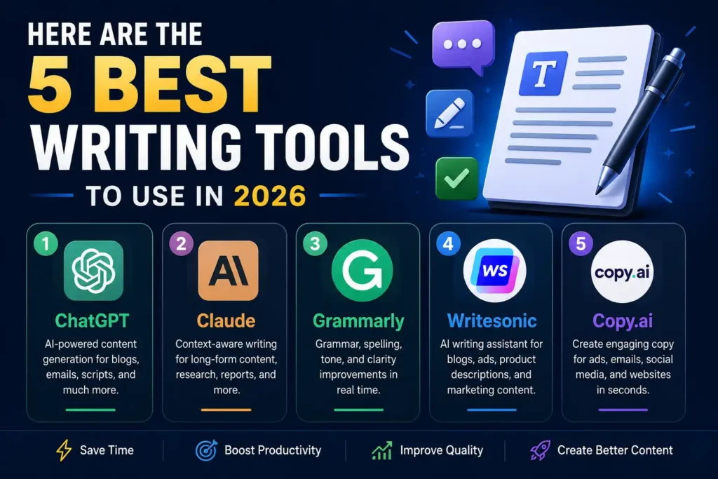 Here are the 5 Best Writing Tools to use in 2026