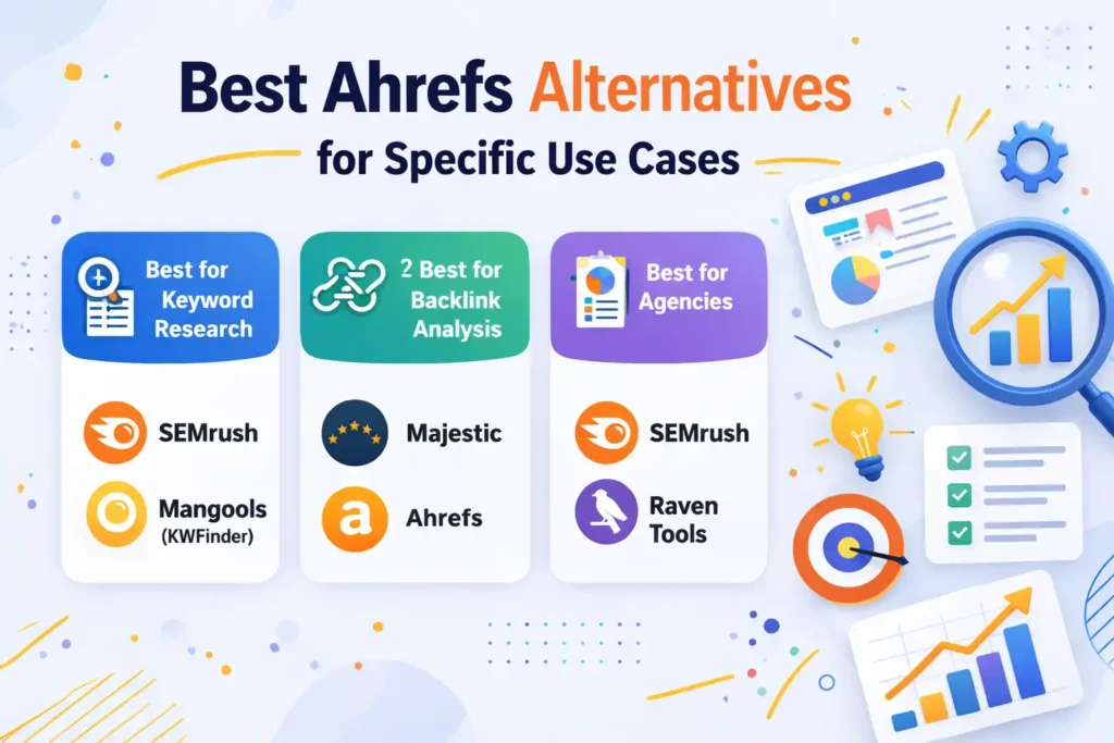 Best Ahrefs Alternatives for Specific Use Cases