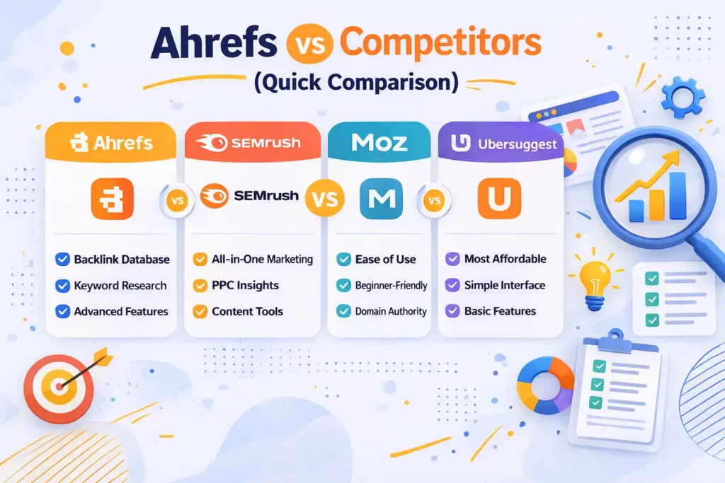 Ahrefs vs Competitors (Quick Comparison)