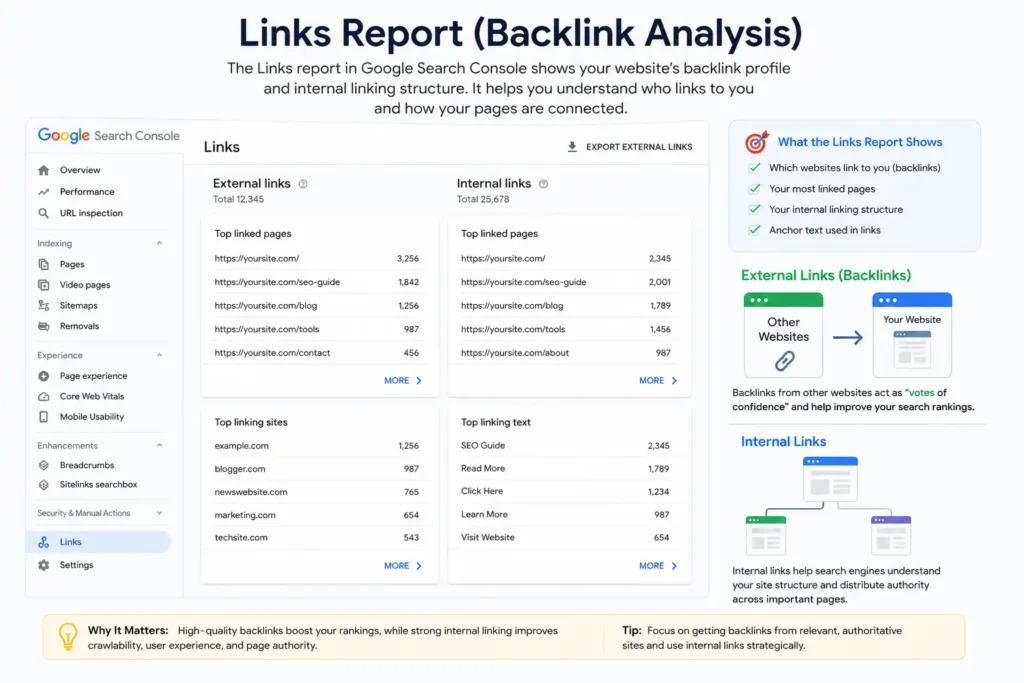 Links Report (Backlink Analysis)