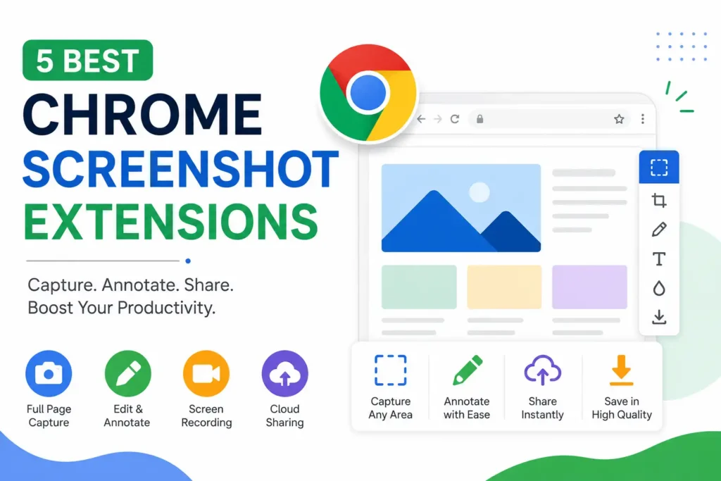 5 Best Chrome Extensions for Screenshots (2026)
