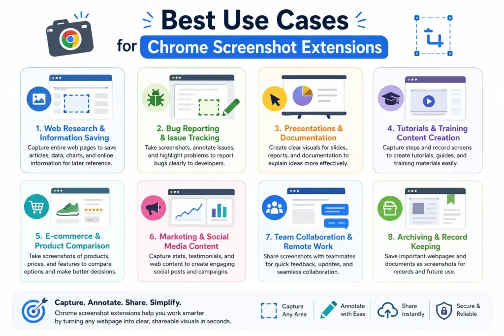 Best Use Cases for Chrome Screenshot Extensions