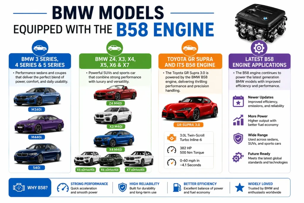 BMW Models Equipped with the B58 Engine